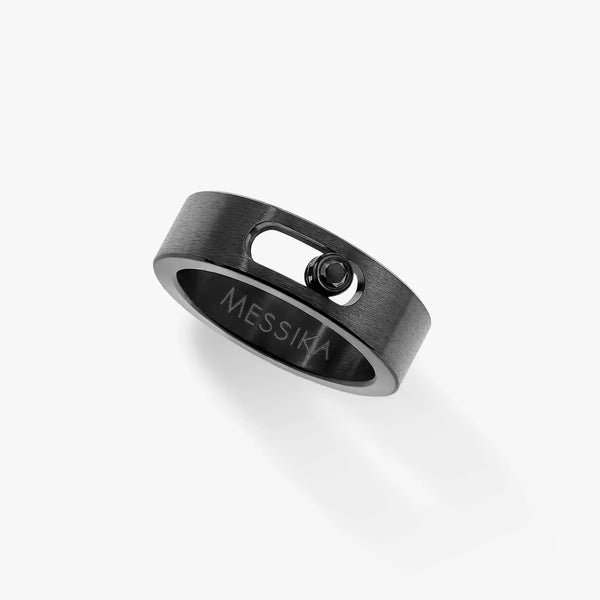 0.06ctw Black Titanium Diamond Ring
