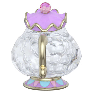 Back view of Mrs. Potts from Beauty and the Beast in white crystals and includes glossy and colorful metal accents