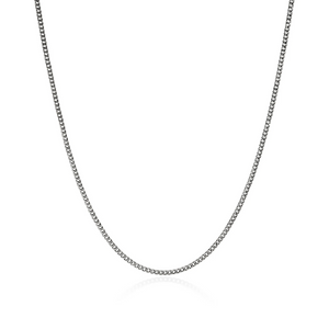 22" Sterling Silver Curb Chain Necklace 2.1MM