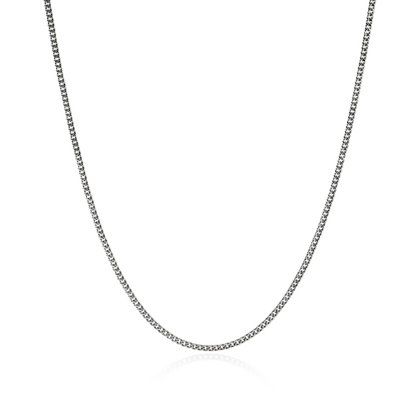 22" Sterling Silver Curb Chain Necklace 2.1MM