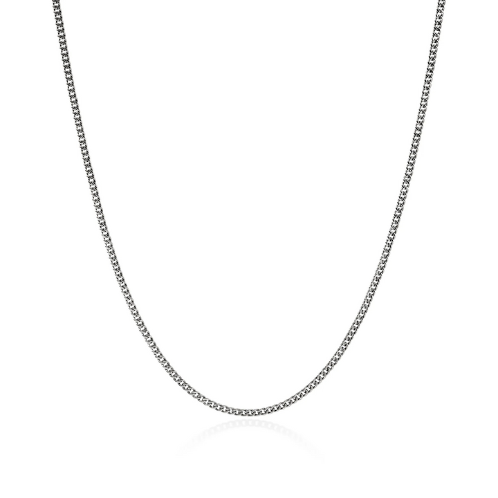 22" Sterling Silver Curb Chain Necklace 2.1MM