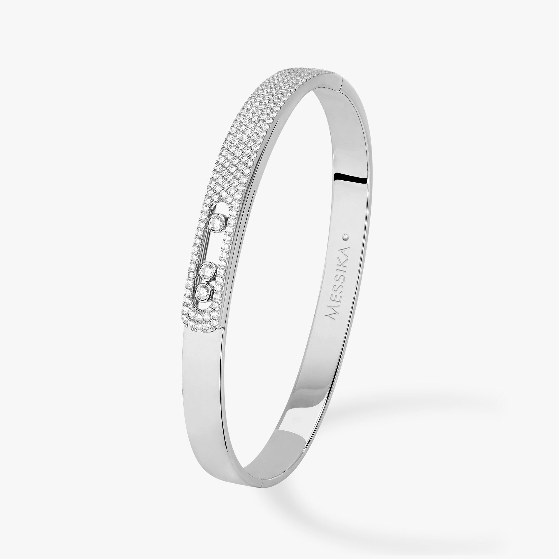 1.20ctw White Gold Diamond Bangle Bracelet