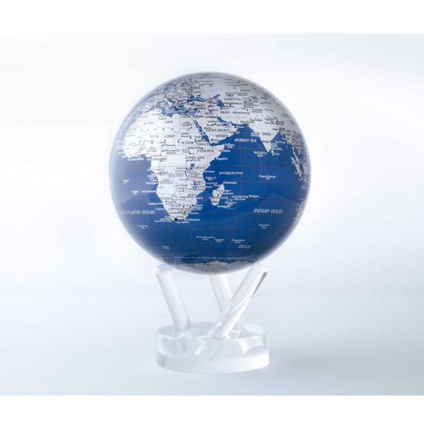 4.5in Blue and Silver Mova Globe