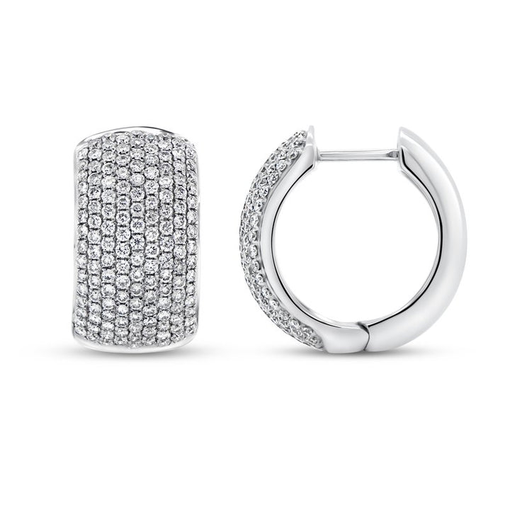 2.10ctw Diamond Huggie Earrings