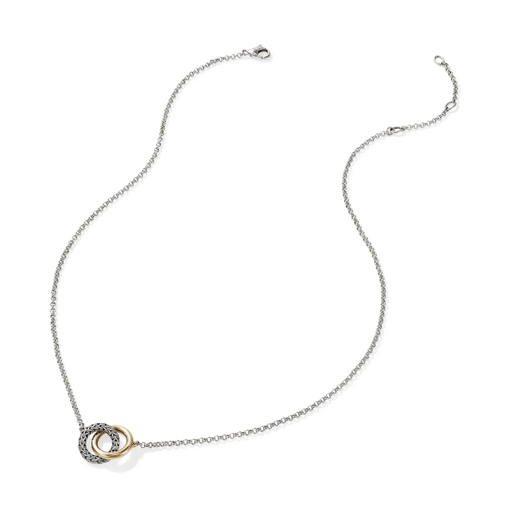 14K Gold and Sterling Silver Essential Linked Necklace