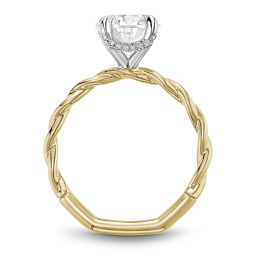 0.08ctw Diamond Twist Band Engagement Ring