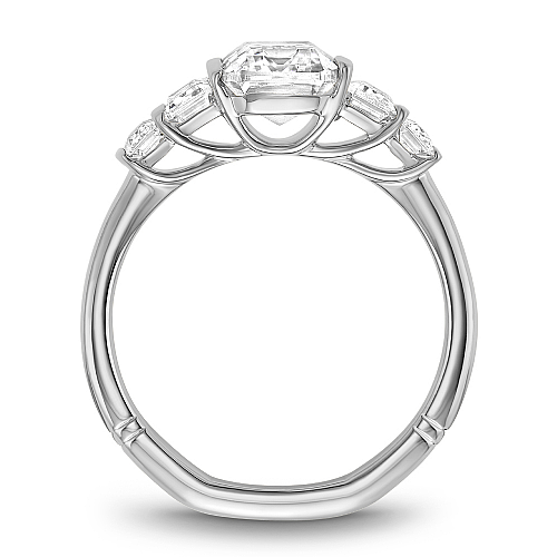 0.80ctw Emerald Cut Engagement Ring