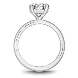 14K White Gold Round Engagement Ring