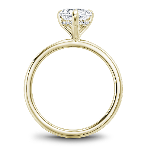 0.04ctw Hidden Halo Pear Shaped Engagement Ring