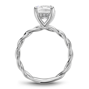 0.05ctw White Gold Twist Engagement Ring
