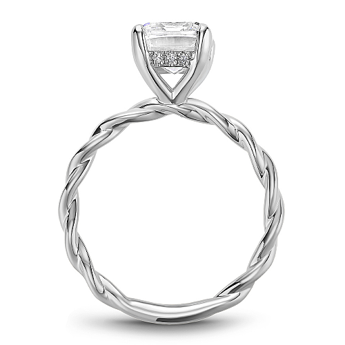 0.05ctw White Gold Twist Engagement Ring