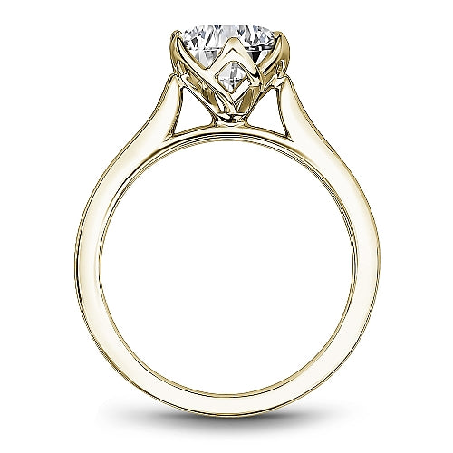 14K Yellow Gold Round Engagement Ring