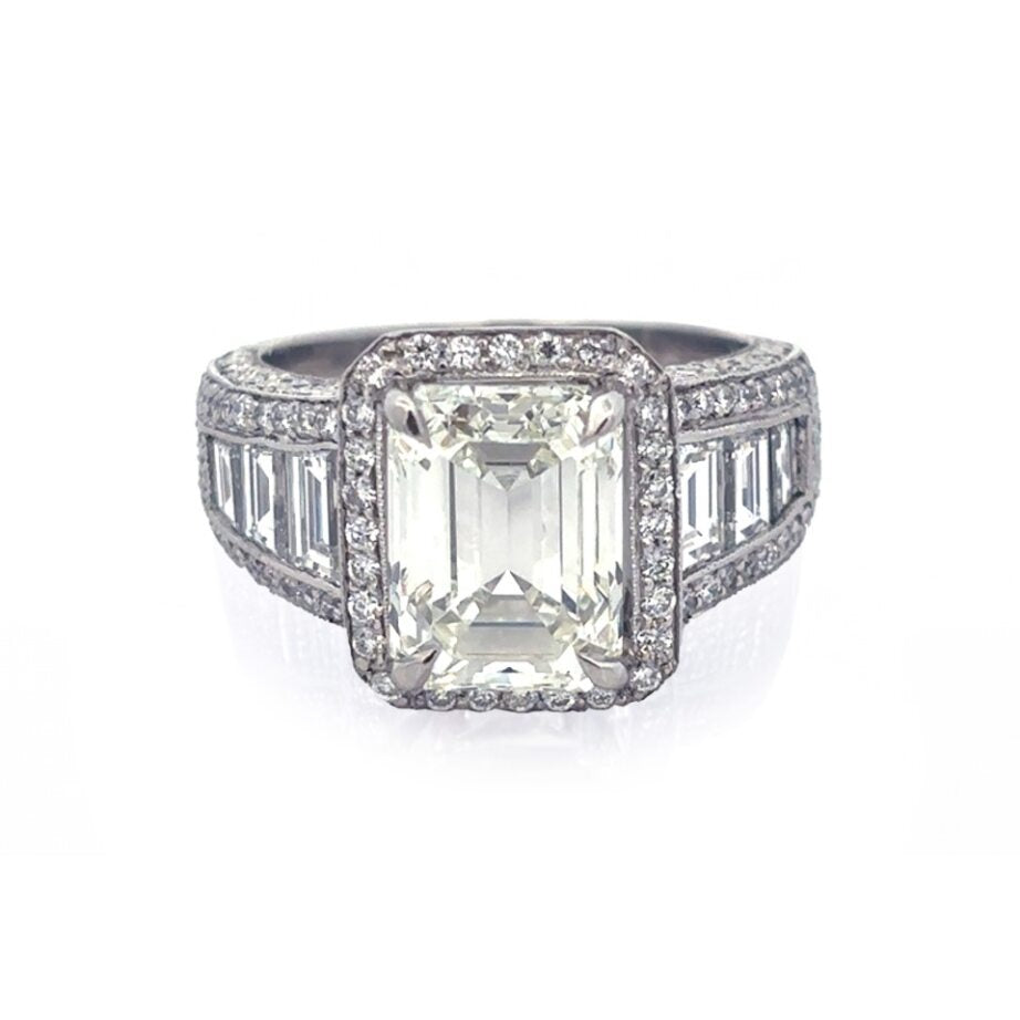 6.28ctw Diamond Halo Engagement Ring