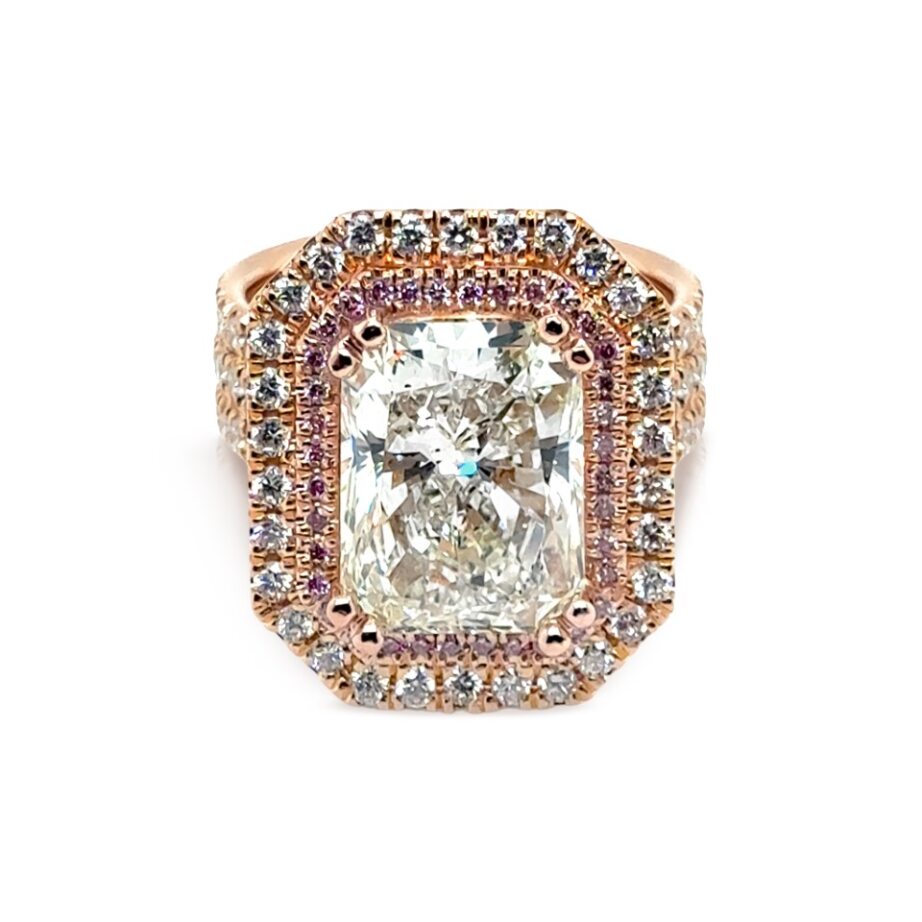 6.17ctw Diamond Double Halo Ring