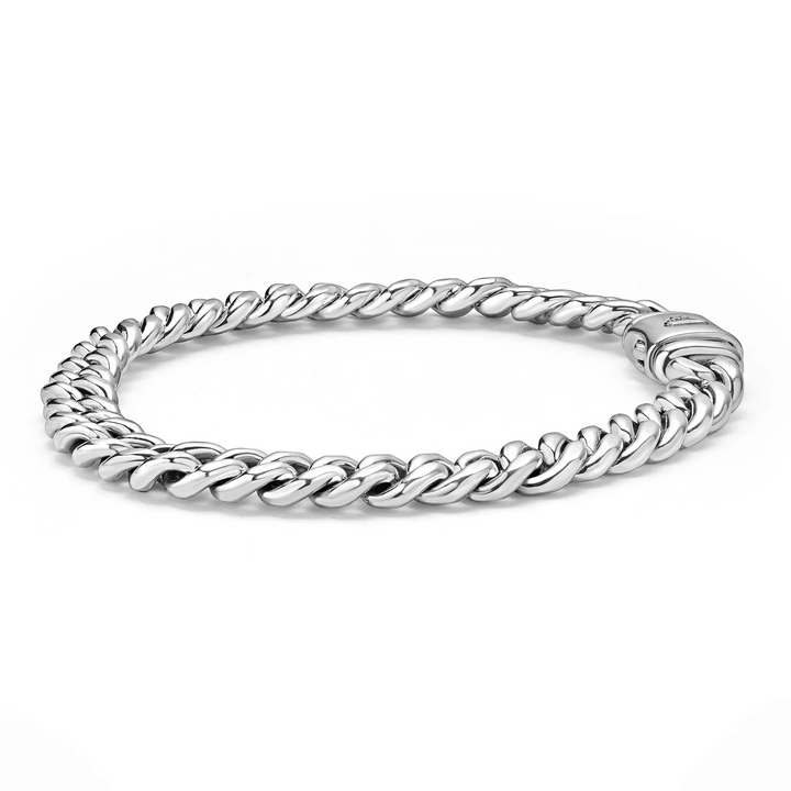 Silver Curb Chain Bracelet | 8mm