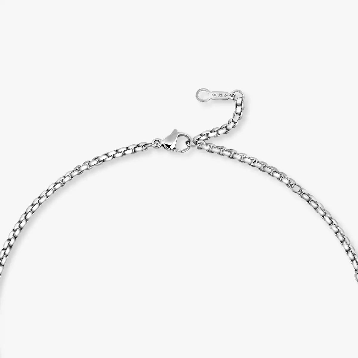 Silver bracelet on a white background