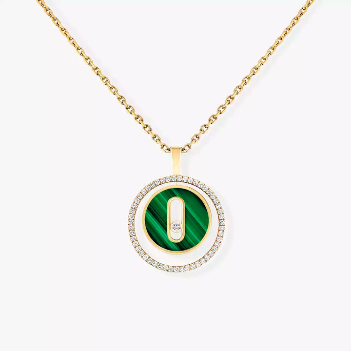 Yellow Gold Diamond & Malachite Necklace