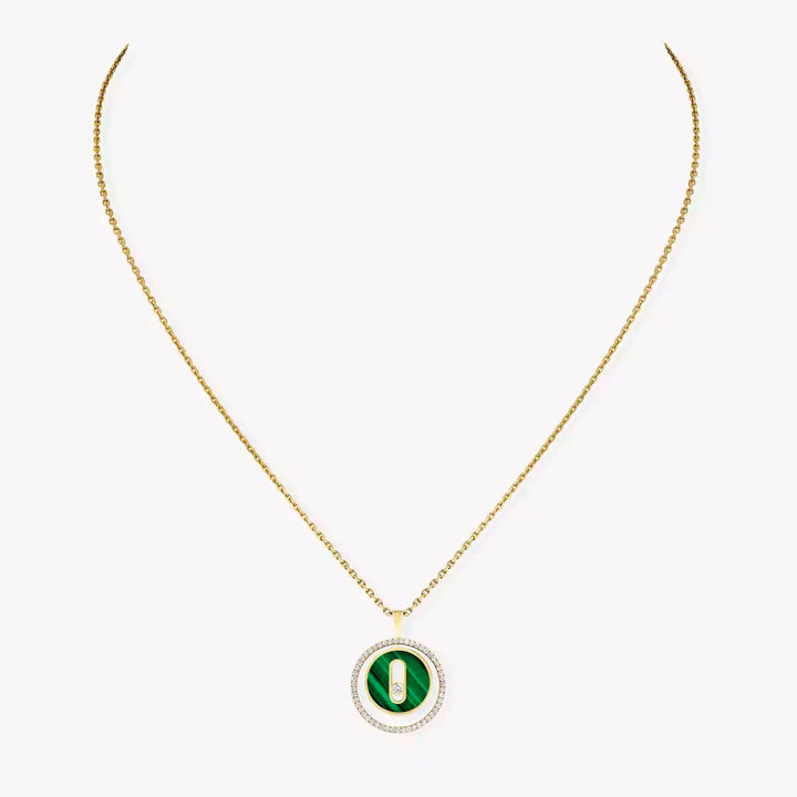Yellow Gold Diamond & Malachite Necklace