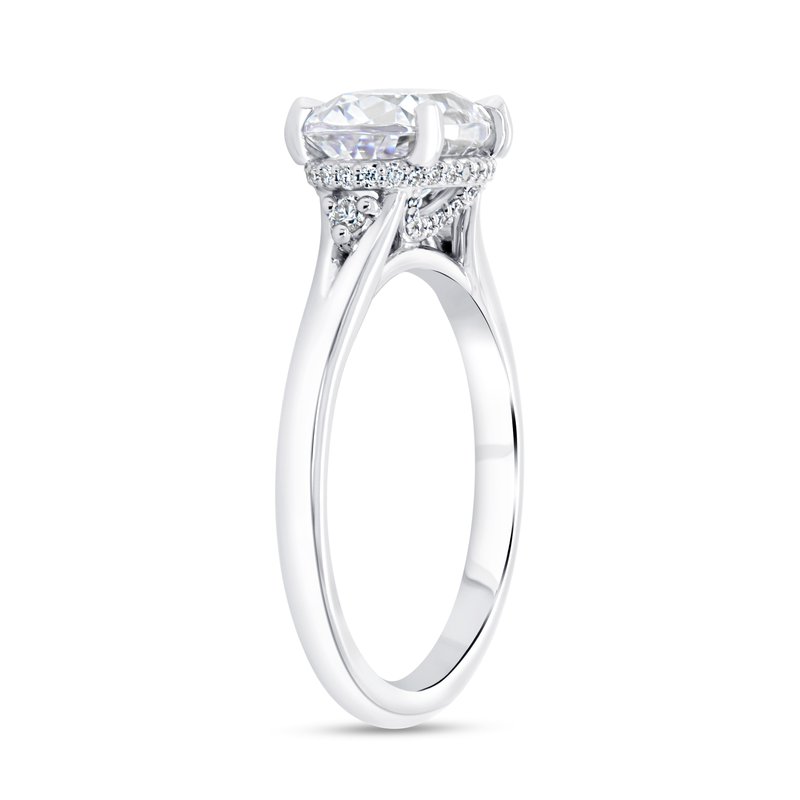 0.16ctw Diamond Oval Engagement Ring