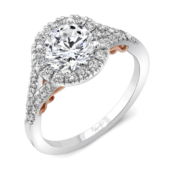 0.32ctw diamond split engagement ring