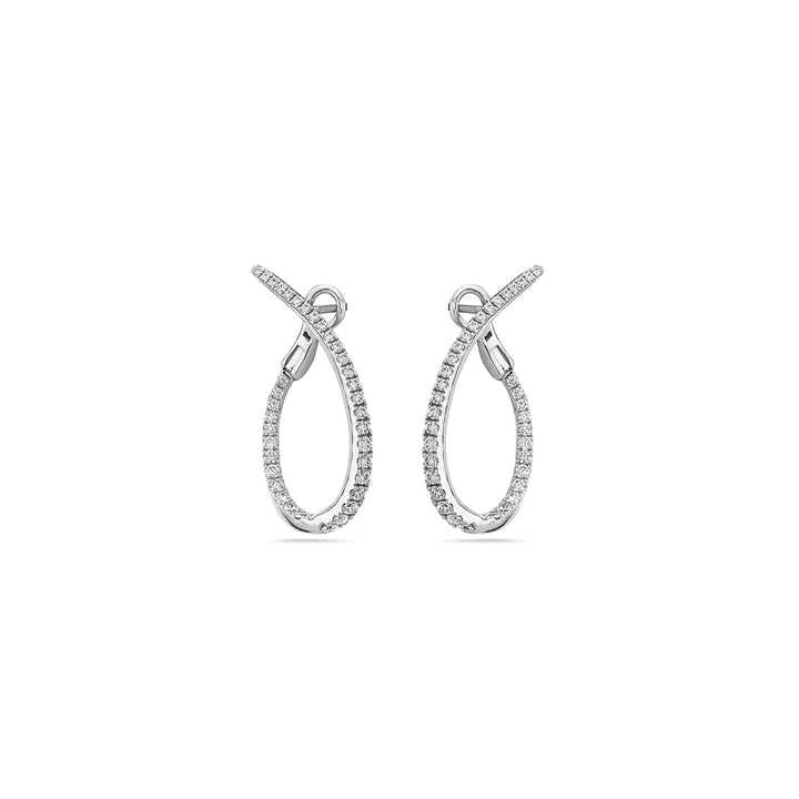 Diamond Twisted Hoop Earring