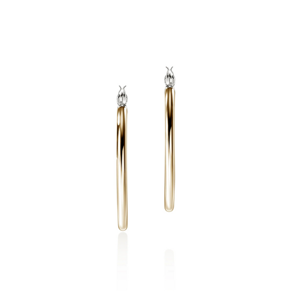 14K Gold and Sterling Silver Essential Hoop Earring | 30mm