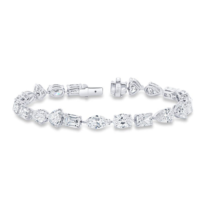 15.57ctw Mixed-Shape Diamond Tennis Bracelet