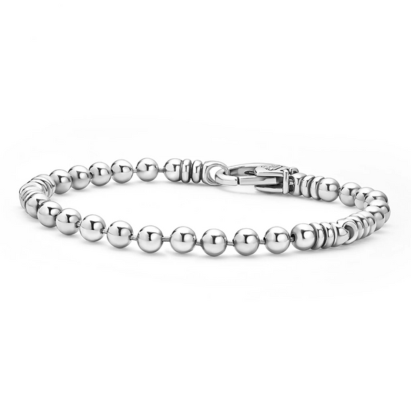 Silver Caviar Beaded Bracelet | 5mm