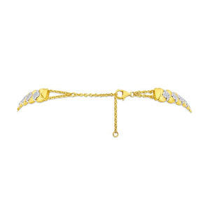 18K Yellow & White Gold 3.74ctw Quilt Fashion Necklace