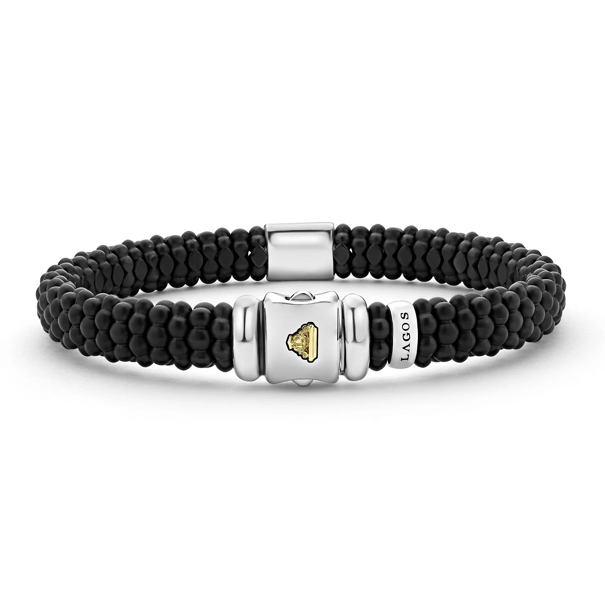 18K Gold Matte Ceramic Beaded Bracelet | 9mm