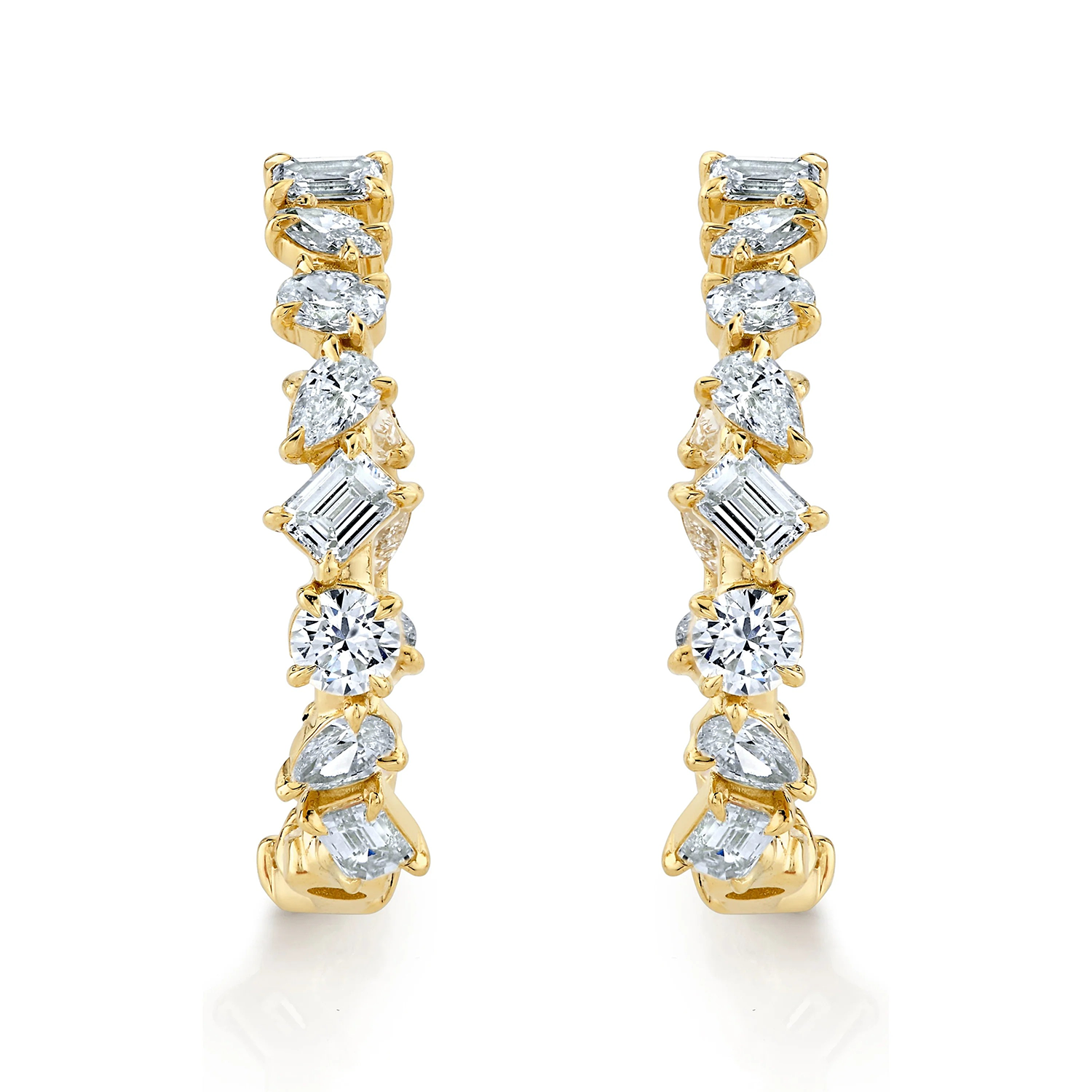 3.50ctw Diamond Montage Petite Hoop Earrings
