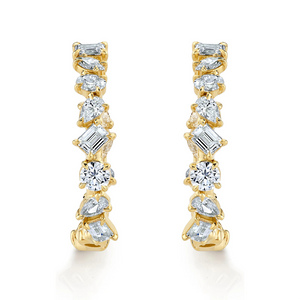 3.50ctw Diamond Montage Petite Hoop Earrings