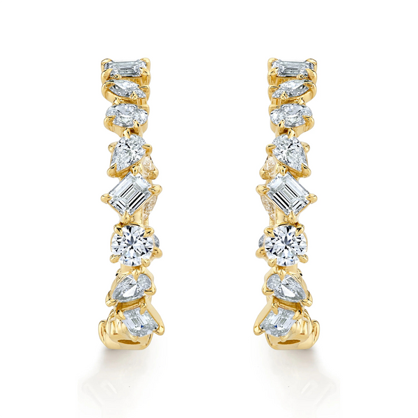 3.50ctw Diamond Montage Petite Hoop Earrings