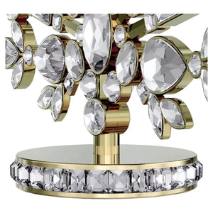  WHITE CRYSTAL/CHAMPAGNE GOLD-TONE PLATED HOLIDAY TREE