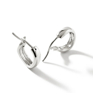 Sterling Silver Surf Huggie Earrings