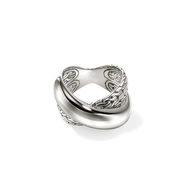 Sterling Silver Essential Crossover Ring