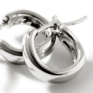 Sterling Silver Surf Huggie Earrings