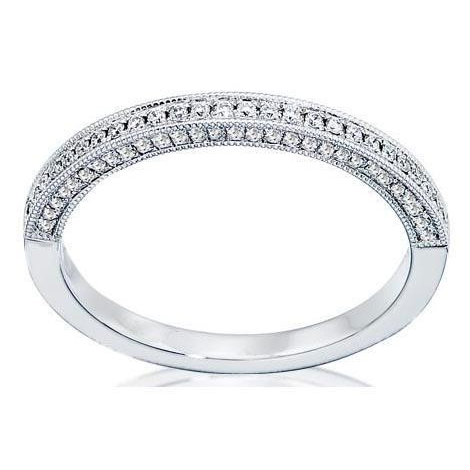 0.50ctw Round Diamond Pave Milgrain Band