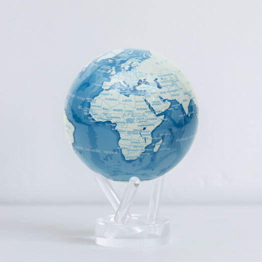 6in Sky Blue and White Globe