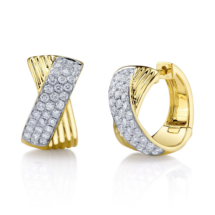 0.80ctw Diamond Hoop Earring