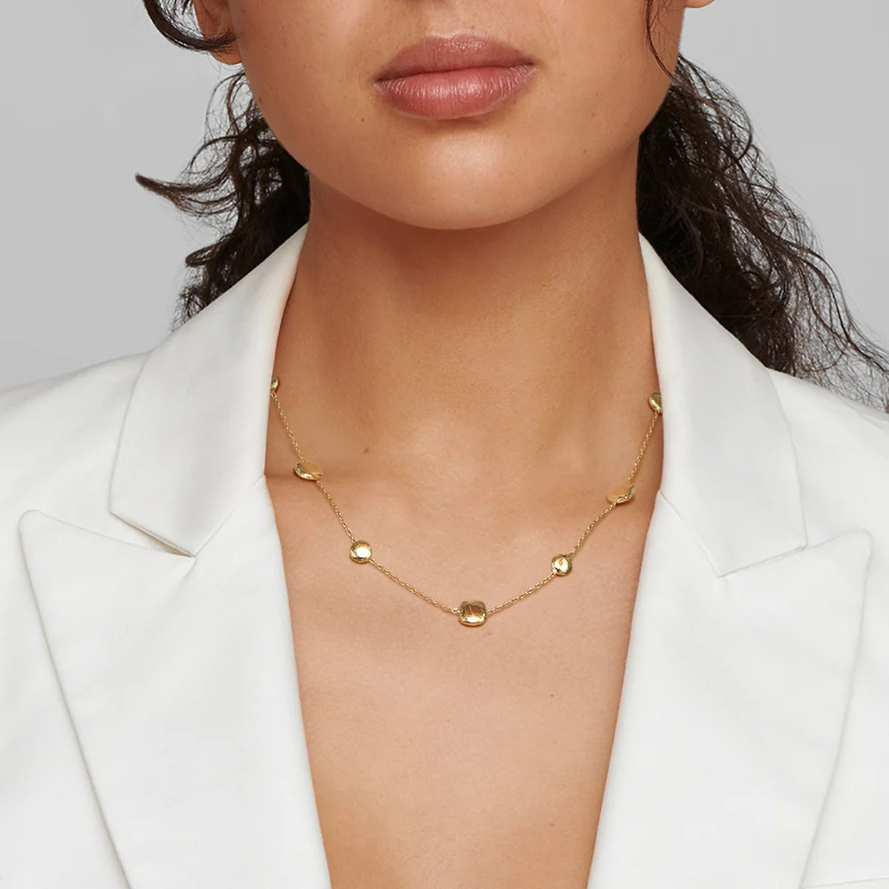 18K Gold Short Hammered Pinball Chain Necklace – Gunderson's Jewelers