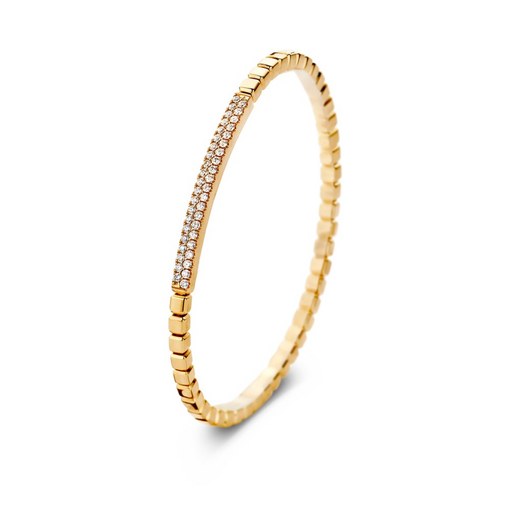 0.46ctw, 18K Yellow Gold Tresore Stretch Bracelet