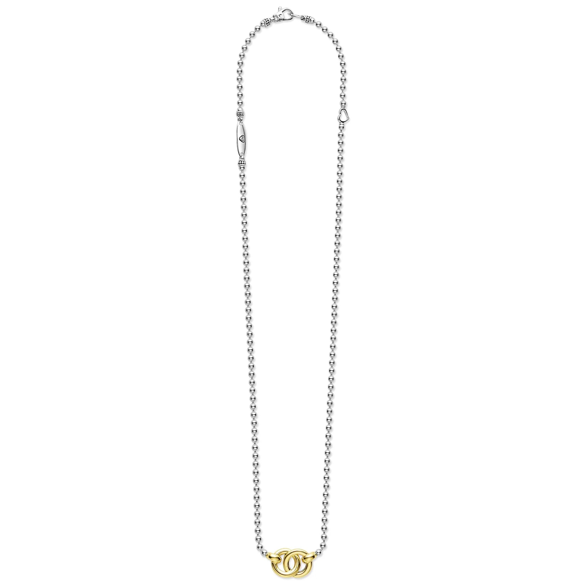 Two-Tone Interlocking Pendant Necklace