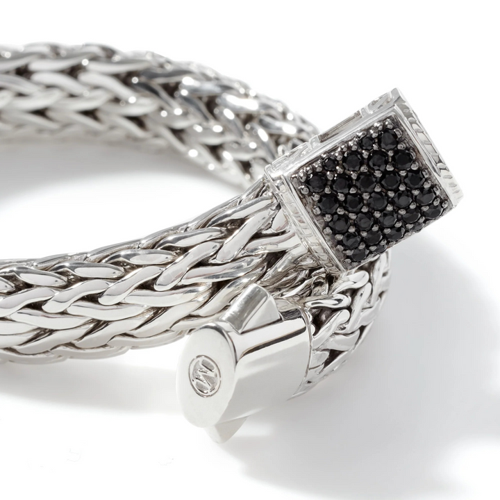 Sterling Silver and Black Sapphire Icon Bracelet