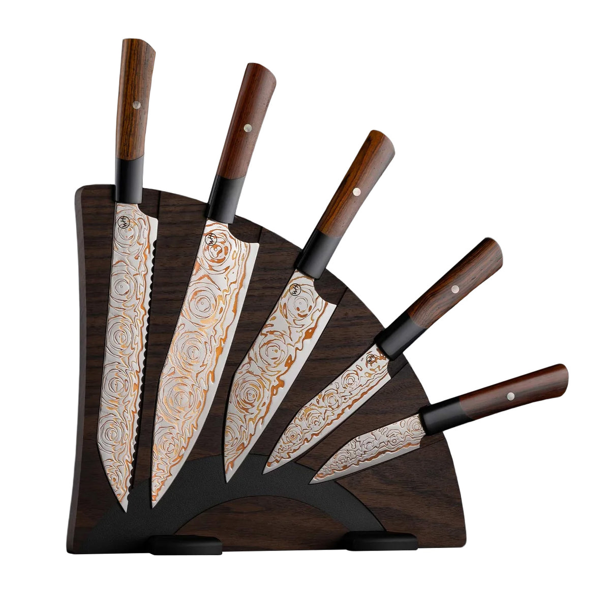 Kultro Flare Chef Knives - Black Walnut Display