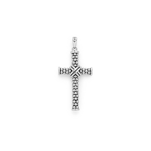 Caviar Beaded X Cross Amulet