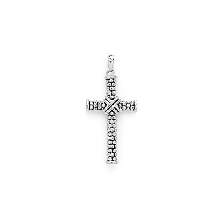 Caviar Beaded X Cross Amulet