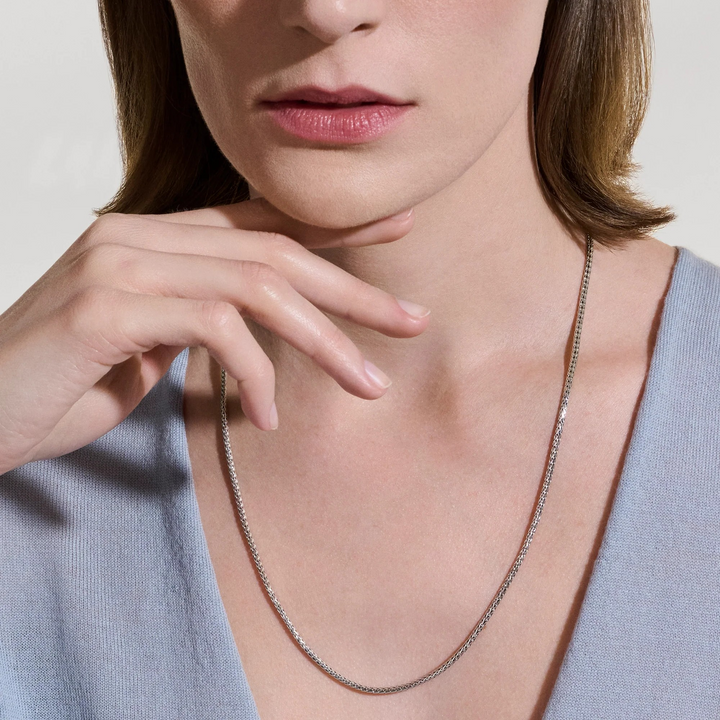 18" Sterling Silver Icon Mini Necklace 2.5MM