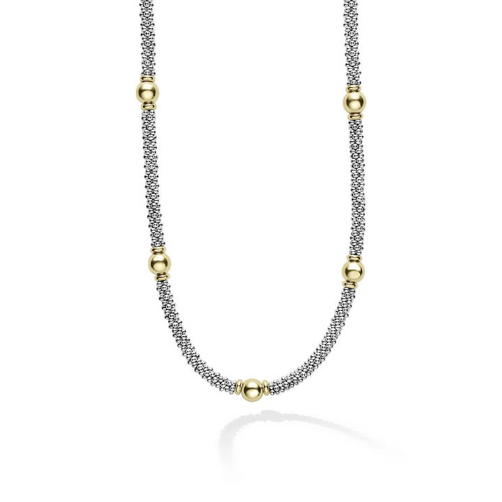 18K Gold Station Necklace