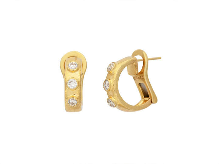 Gold & 0.80ctw Diamond Huggie Earrings